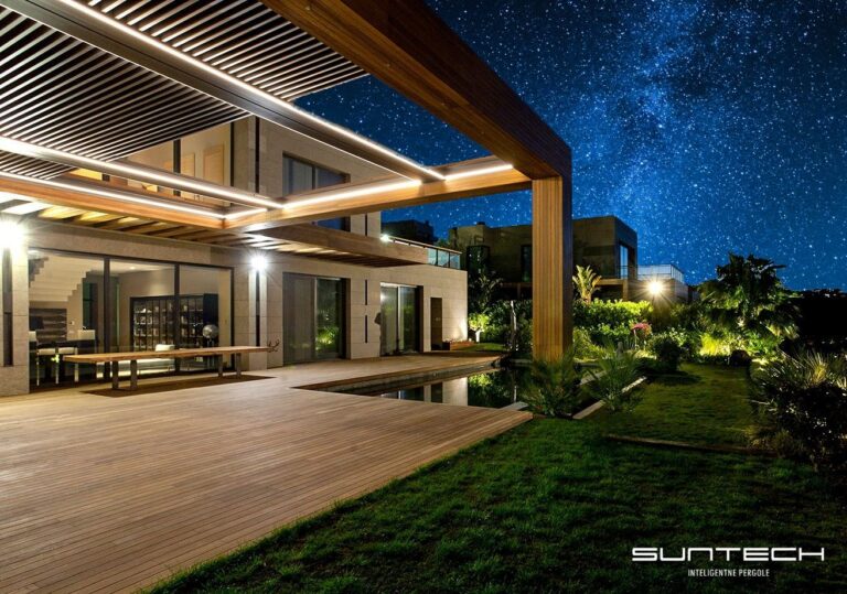 Pergola tarasowa w nowoczesnym stylu